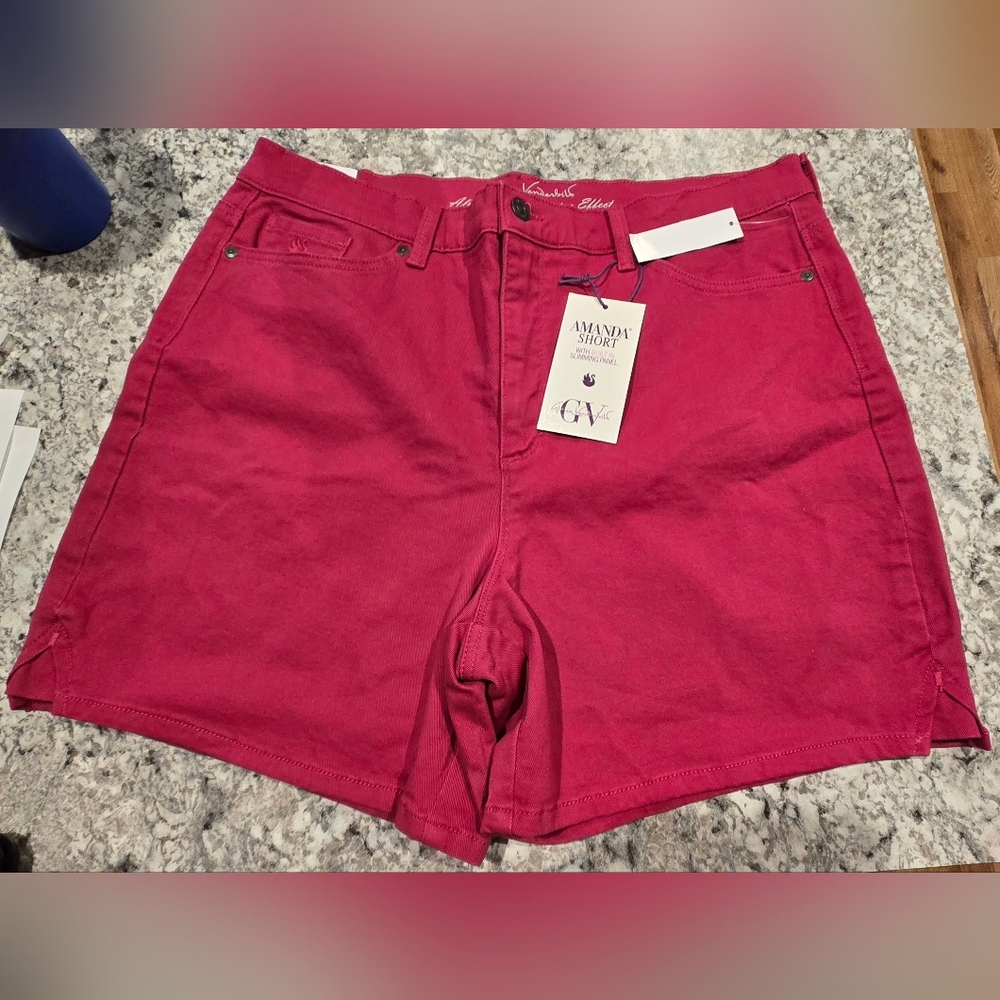 Gloria Vanberbilt Amanda Shorts Aster Pink Nwt